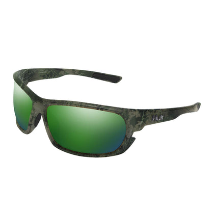 HUK, Polarized Lens Eyewear with Performance Frames, Fishing, Sports & Outdoors Sunglasses Panto, (Challenge) Green Mirror/Southern Tier Subphantis, Medium