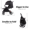 Lvvbaby Double Stroller with Adjustable Large Canopies, Double Seats Lightweight Stroller for Twins,Compact Fold,One-Handed Fold,Reclining Seats,Silent Wheel,5-Point Harness and Big Storage Basket