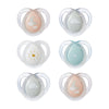 Tommee Tippee Night Time Glow in The Dark Pacifiers, Symmetrical Design, BPA-Free Silicone, 0-6 Months, Pack of 6 Pacifiers