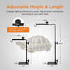 Simple Deluxe Reptile Lamp Stand Adjustable 14-26 inch Metal Bracket Floor Light Holder for Reptile Glass Terrarium Heating Light, Amphibian and Aquarium Tank