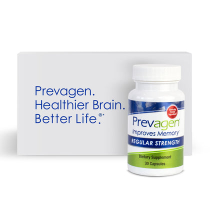 Prevagen Improves Memory - Regular Strength 10mg, 30 Capsules |1 Pack| with Apoaequorin & Vitamin D with Attractive and Stackable Prevagen Storage Box | Brain Supplement for Better Brain Health
