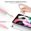 Stylus Pen for iPad,2.5X Quick Charge,Compatible with Apple Pen,iPad 10th 9th 8th Gen,iPad Pro 12.9/11 inch(2018-2023) iPad Mini 6th 5th,iPad Air 5th 4th,Durable Apple Pencil Palm Rejection,Tilt-Pink