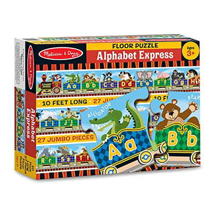 Melissa & Doug Alphabet Express Jumbo Jigsaw Floor Puzzle (27 pcs, 10 feet long)