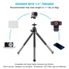 Mini Tripod for Webcam and Phone, Metal Extendable Webcam Stand with Phone Holder, Tripod for Webcam Black