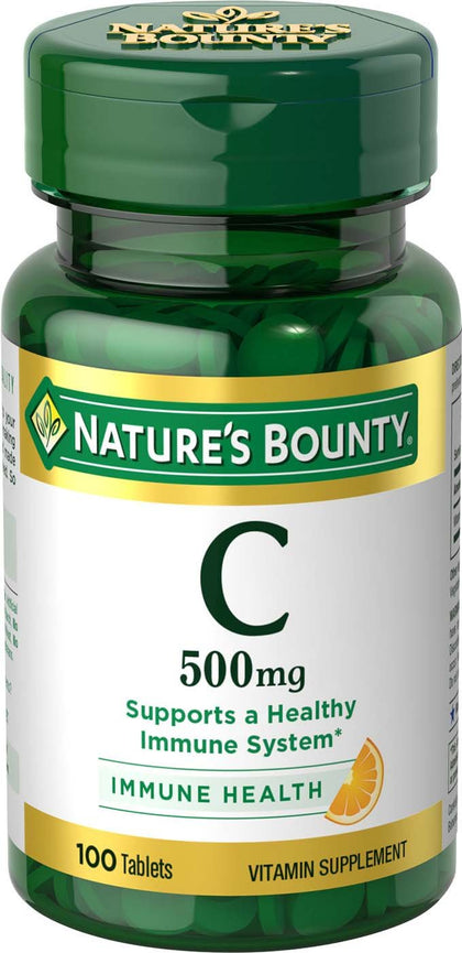 Nature's Bounty Vitamin C, 500mg, 100 Tablets