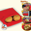KISEER 3 Pack Reusable Microwave Potato Bag Baked Potato Cooker Pouch, Red