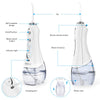 H2ofloss Water Flosser Portable Dental Oral Irrigator with 5 Modes, 6 Replaceable Jet Tips, Rechargeable Waterproof Teeth Cleaner for Home and Travel -300ml Detachable Reservoir (HF-6)