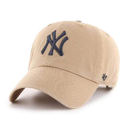 '47 MLB Khaki Clean Up Adjustable Hat, Adult (New York Yankees)