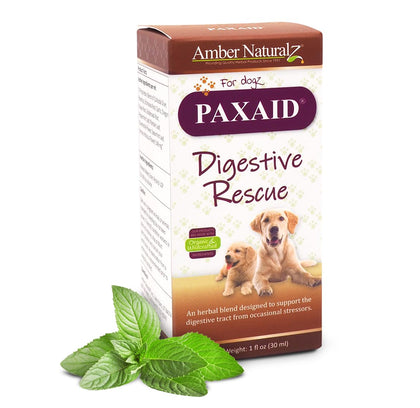 Amber NaturalZ - Paxaid Digestive Rescue - Appetite, Gut, Digestive Health, and Vitality Support for Puppies and Dogs Helps Support Digestive enzymes and Occasional gastric upsets - 1 Oz Bottle