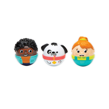Playskool Weebles My Best Friends - Weeble Wobble Preschool Toy for Toddlers, 2 Weebles Characters + 1 Weebles Pet Dog for Kids Ages 12 Months and Up