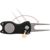Divot Repair Tool with Magnetic Divot Tool, Golf Divot Repair Tool Made of Metal, Golf Divot Tool Foldable Design (Black)
