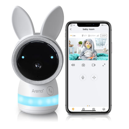Add-on Camera for Arenti WiFi Baby Video Monitor,Night Vision,Lullabies,Cry Detection,Temp & Humidity Sensor,Two Way Talk,App Control(Single Camera)