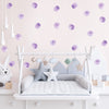 Polka Dot Wall Decals Removable Watercolor Wall Sticker for Kids Baby Girls Living Room Bedroom Playroom (Lavender Purple)