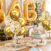 TONIFUL Gold Balloon Centerpieces for Table,Gold Balloons Stand Kit for 2024 Graduation Party Decorations New Year Christmas Halloween Bridal Shower Engagement 50th 60th 70th Birthday Anniversary
