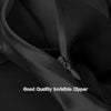 THXSILK 22 Momme 1 Pcs Silk Duvet Cover, 100% Top Grade Mulberry Silk, Upscale Series Silk Duvet Comforter Cover with Zipper (King, Black)