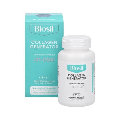 Biosil Collagen Generator - 60 Capsules - with Patented ch-OSA Complex - Generates & Protects Your Own Collagen - GMO Free - 60 Servings