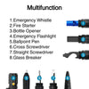 Kilitn 10 in 1 Tactical Pen for Self Defense Survival Multitool, LED Flashlight, Bottle Opener, Glass Breaker, Screw Driver, Whistle, Ballpoint, with a Multi Tool Card EDC for Men