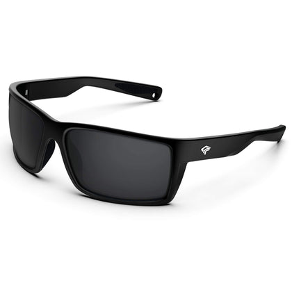 TOREGE Sports Polarized Sunglasses for Men Women Flexible Frame Cycling Running Driving Fishing Trekking Glasses TR24 (Matte Black & Black & Black Lens)