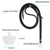 Universal Cell Phone Lanyard, Crossbody Lanyard with Adjustable Nylon Neck Strap Compatible for Every Mobile Phone(2Pack Black+Black)