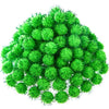 1000 Pieces Glitter Pom Poms 0.6 Inch Fuzzy Pompoms Arts and Crafts Balls for Hobby Supplies and Craft DIY Material (Fruit Green)
