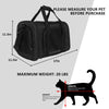 Top tasta Cat Dog Carrier for Small Medium Cats Puppies up to 20 Lbs, TSA Airline Approved Carrier Soft Sided, Collapsible Travel Puppy Carrier - Black Carrier (Medium, Black)