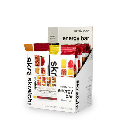 SKRATCH LABS Energy Bar | Variety Pack (12 pack) | Plant Based Healthy Snack | Low Sugar, Plant Protein, Ancient Grains | non-gmo, gluten free, soy free, vegan, kosher