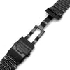 SINAIKE Solid Stainless Steel Mesh Watch Band for Men Women Brushed Middle Polished Metal Watch Strap Bracelet Deployment Clasp 20mm 22mm 24mm Black Silver Blue Gold Rose Gold (18mm, Black)