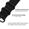 uEmoh Watch Bands, Quick Release Nylon Watch Straps for Men Women, Watch Bands of Multiple Colors & Width(18mm, 20mm, 22mm) (18mm, Ink Black)