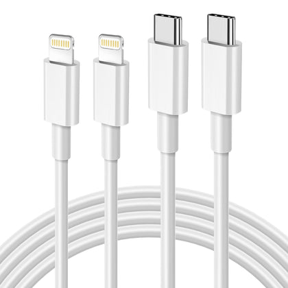 USB C to Lightning Cable 3FT 2Pack [Apple MFi Certified], Power Delivery iPhone Cables Type C iPhone Charger Cord Fast Charging Compatible iPhone 14 13 12 11 Pro Max X XS XR 8 7 6s Plus SE