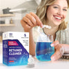 Retainer Cleaner & Denture Cleanser - 180 Effervescent Tablets 6 Month Supply Removes Stains, Discoloration, Odors, Plaque Clear Aligners, Mouth Night Guard, All Dental/Oral Appliances