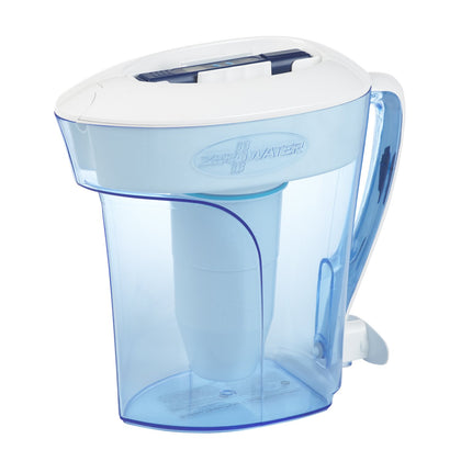 ZeroWater 10-Cup Ready-Pour 5-Stage Water Filter Pitcher 0 TDS for Improved Tap Water Taste - NSF Certified to Reduce Lead, Chromium, and PFOA/PFOS