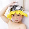 Baby Shower Cap Silicone Bathing Hat, Adjustable Shower Cap Kids, Infants Soft Protection Hat Safety Visor Cap Hat for Toddler Children (Yellow, Big Size(1-12 Years old/16.5-22.8 Inches))