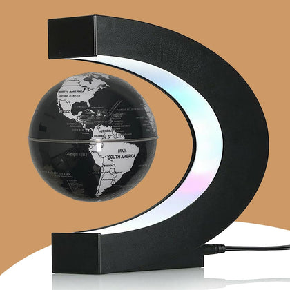 RTOSY Magnetic Levitation Floating Globe with LED Light, Desk Gadget Decor, Fixture Floating Globes & Shade, Cool Gifts for Men/Father/Husband/Boyfriend/Kids/Boss, Gifts for Desk, Xmas Gifts