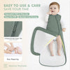 HAPIU Unisex Rayon Made from Bamboo Baby Sleep Sack TOG 1.0, 2-Way Zipper YKK, Wearable Blanket Baby, 6-18 Months,Dark Forest Green