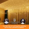 HXWEIYE 300LED Fairy Curtain Lights, 9.8x9.8Ft Warm White USB Plug in 8 Modes Christmas String Hanging Lights with Remote for Bedroom, Indoor, Outdoor, Weddings, Party