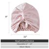 ZIMASILK 22 Momme 100% Mulberry Silk Sleep Cap for Women Hair Care,Natural Silk Night Bonnet with Elastic Stay On Head (1Pc, PINK)