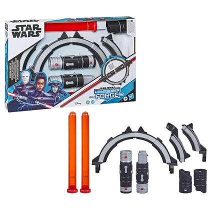 STAR WARS Lightsaber Forge Inquisitor Masterworks Set Double-Bladed Electronic Lightsaber, Customizable Roleplay Toy for Kids Ages 4 and Up