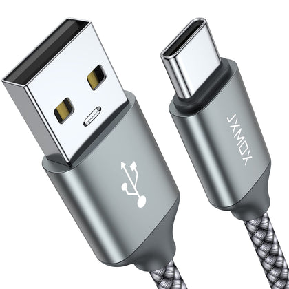USB Type C Cable,USB A to USB C 3A Fast Charging (3.3ft 2-Pack) Braided Charge Cord Compatible with Samsung Galaxy S10 S9 S8 Plus,Note 9 8,A11 A20 A51,LG G6 G7 V30 V35,Moto Z2 Z3 (Grey)