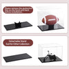 Football Display Case Full Size, Acrylic Clear Box with Stand, UV Protected Memorabilia Holder, for Autographed Football Fans & Collectors, Sports Collectibles