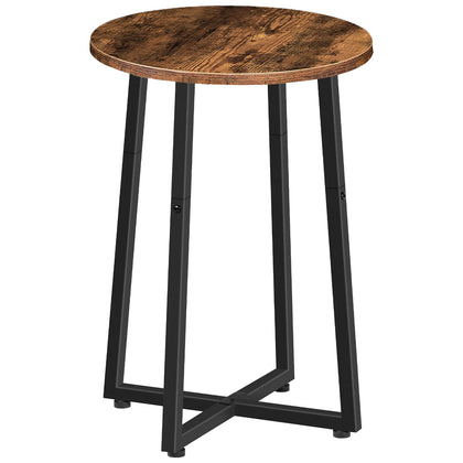 HOOBRO Round Side Table, Round Accent End Table with Sturdy X-Shaped Metal Frame, 15.7