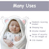 Jam Naturals- Baby Swaddle Blanket, Cute Bear Organic Receiving Swaddling Wrap, Newborn Baby Girl Soft Plush Registry Gift (Pink 0-3)