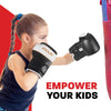 Kids Boxing Gloves for Kids Children Youth Punching Bag Kickboxing Muay Thai Mitts MMA Training Sparring Gloves (Black, 6 oz)