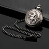 BOSHIYA Fullmetal Alchemist Pocket Watch with Chain, FMA Pocket Watch with Leather Protector Holder Waist Bag Suit for Cosplay Accessories Anime Merch, Gift Box