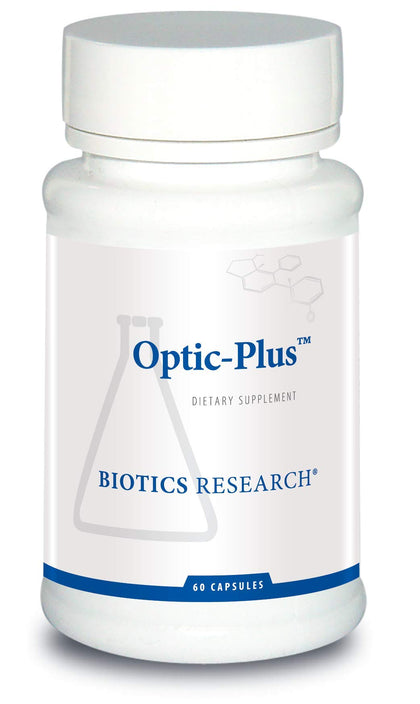BIOTICS Research Optic Plus Eye Vitamin & Mineral Support Supplement with Lutein and Zeaxanthin, Healthy Retinal Tissue and Vision 60 Capsules