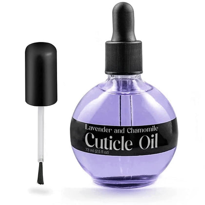C CARE Cuticle Oil For Nails - Levender and chamomile Nail Oil - Moisturizes and Strengthens Nails and Cuticles - Dropper & Brush included - Large 2.5 oz bottle