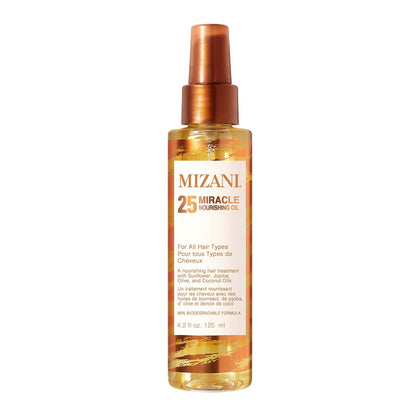 Mizani 25 Miracle Nourishing Oil | Lightweight, Nourishing Hair Oil | Leaves Hair Soft and Manageable | Fights Frizz | With Coconut Oil | For All Hair Types | 4.2 Fl Oz