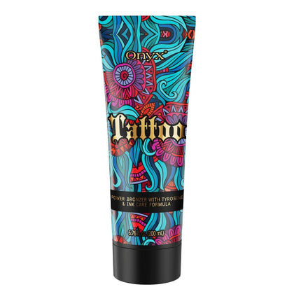 Onyx Tattoo Tanning Lotion with Fade Protection Ink Care & Color Booster Formula | Tattoo Tanning Lotion for Men and Women with Fruit Exctract | Tattoo Lotion for Indoor and Outdoor Use - 6.76 FL/OZ