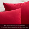 MIULEE Pack of 2 Christmas Velvet Pillow Covers Decorative Square Pillowcase Soft Solid Cushion Case for Decor Sofa Bedroom Car 18 x 18 Inch Red
