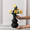 Tenforie Flower Vase Ceramic Vases for Decor, Flower Vase for Home Decor Living Room, Home, Office, Centerpiece,Table and Wedding Black