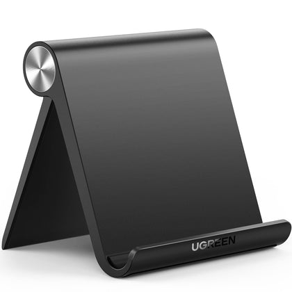 UGREEN Tablet Stand Holder Adjustable Portable Desktop Dock Office Compatible for iPad 10.2, iPad Pro 11 Inch, iPad 9.7, iPad Mini 5 4 3 2 iPad Air iPhone 14 13 12 Black